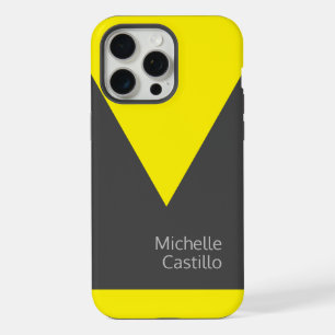 Nom minimaliste gris jaune simple clair