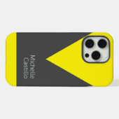 Nom minimaliste gris jaune simple clair (Verso Horizontal)