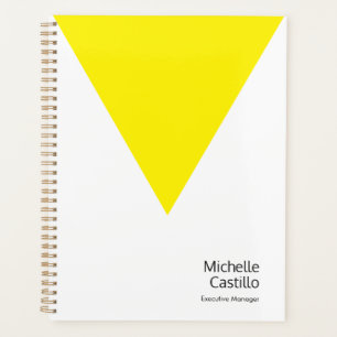 Nom minimaliste simple Jaune clair blanc clair