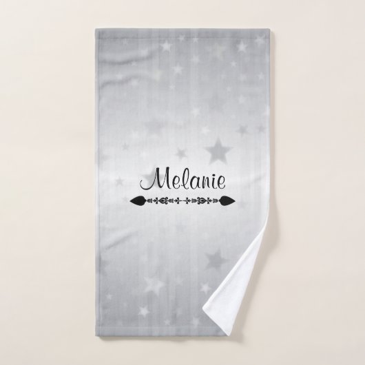 Nom MODÈLE, décoratif, personnalisable (Serviette à main)