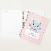 Nom moderne de chat mignon rose personnalisé (Devant avec enveloppe)