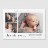 Nom moderne Photo Collage Carte de remerciements b (Devant)