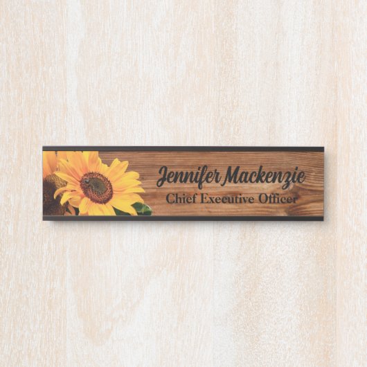 Nom moderne Plaque Grain de bois Panneau de porte  (Devant)