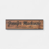 Nom moderne Plaque Grain de bois Panneau de porte  (Devant)