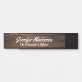 Nom moderne Plaque Grain de bois Panneau de porte  (Devant)