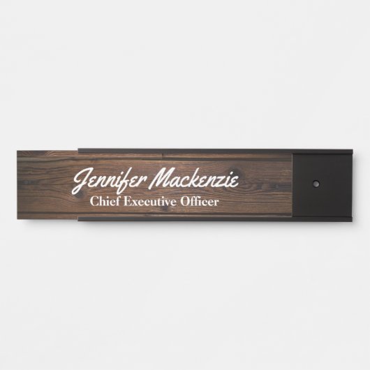 Nom moderne Plaque Grain de bois Panneau de porte  (Devant)