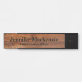 Nom moderne Plaque Grain de bois Panneau de porte  (Devant)