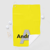 Nom modifiable minimal et serviette de golf initia (En situation)