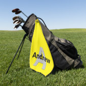 Nom modifiable minimal et serviette de golf initia (Vert)