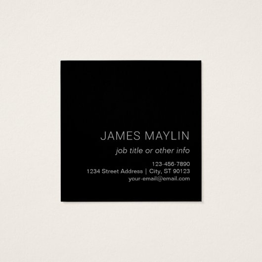 Nom modifiable minimal simple ou autre texte (Dos)