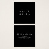 Nom modifiable minimaliste moderne | Noir & Blanc (Devant & derrière)