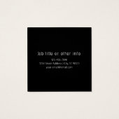 Nom modifiable minimaliste moderne | Noir & Blanc (Dos)