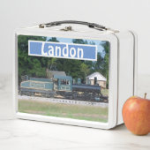 Nom modifiable personnalisé Train Metal Lunchbox (En situation)