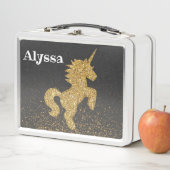 Nom modifiable personnalisé Unicorn Lunchbox (En situation)