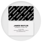 Nom modifiable répété en gras | Blanc noir simple