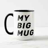 Nom, Mon GRAND Mug 15oz Tasse à Café (Gauche)