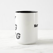 Nom, Mon GRAND Mug 15oz Tasse à Café (Centre)