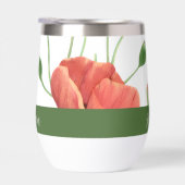 Nom monogramme aquarelle fleur sauvage Coquelicot (Droite)