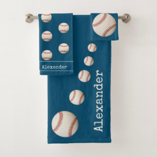 Nom monogramme baseball bleu salle de sport