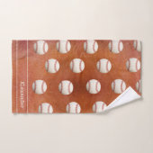 Nom monogramme baseball softball salle de sport (Serviette à main)