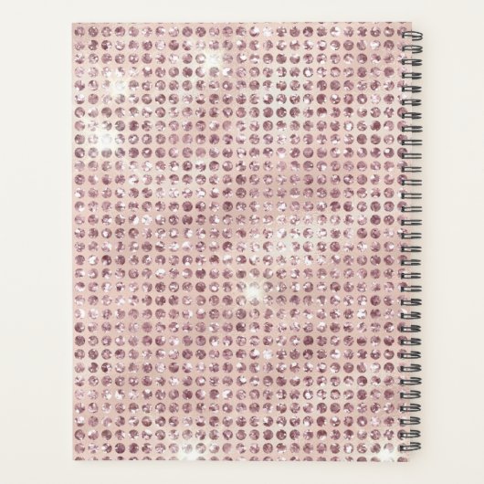 Nom Monogramme Blush rose Diamond Study tendance (Dos)