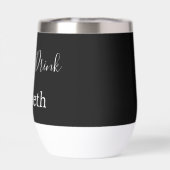 Nom monogrammé Boisson de maman Noir Blanc (Arrière)