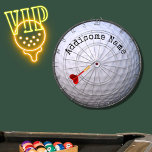 Nom monogramme Cible de flechettes balle de golf b<br><div class="desc">Monogramme avec nom coussin de balle de golf blanc par Sandy Closs</div>