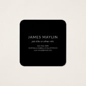 Nom Monogramme d'apparence moderne | Noir gris bla (Dos)