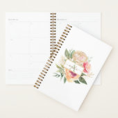 Nom monogramme de la fleur de pivoine (Devant avec enveloppe)