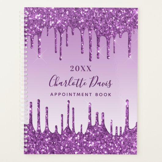 Nom monogramme de la parties scintillant violet de (Devant)