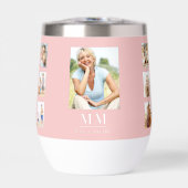 Nom monogramme du collage photo rose pâle (Avant)