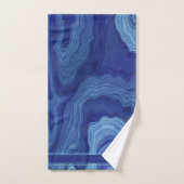 Nom monogramme en marbre bleu Agate (Serviette à main)