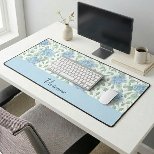 Nom Monogramme Fleur Sauvage Aquarelle Bleu Vert