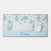 Nom Monogramme Fleur Sauvage Aquarelle Bleu Vert (Clavier et souris)
