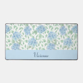 Nom Monogramme Fleur Sauvage Aquarelle Bleu Vert (Recto)