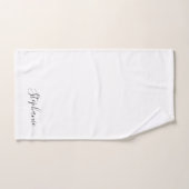Nom Monogramme gris blanc Couleur personnalisée Él (Serviette à main)