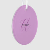 Nom Monogramme Lettre initiale Orchid & Lilac (devant)