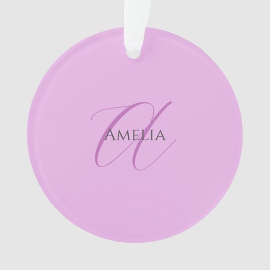 Nom Monogramme Lettre initiale Orchid & Lilac (devant)