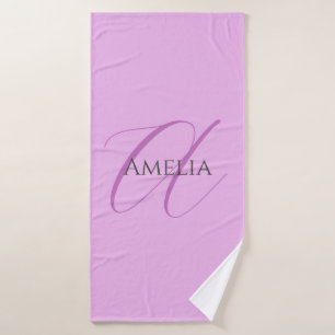 Nom Monogramme Lettre initiale Orchid & Lilac