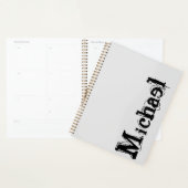 Nom monogramme moderne minimaliste noir gris (Devant avec enveloppe)