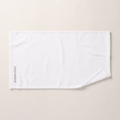Nom monogramme moderne noir et blanc (Serviette à main)