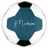 Nom Monogramme moderne Script Blue (Devant)