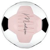 Nom Monogramme moderne Script Blush Pink (Tourné)