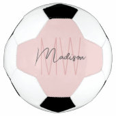 Nom Monogramme moderne Script Blush Pink (Devant)