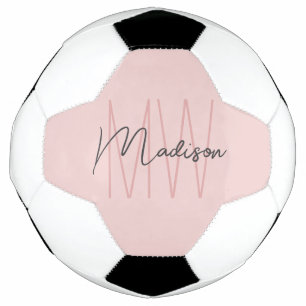 Nom Monogramme moderne Script Blush Pink