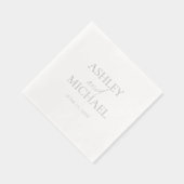 Nom monogramme moderne Script minimal Argent (Droite)