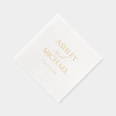 Nom monogramme moderne Script minimal Or simple (Droite)