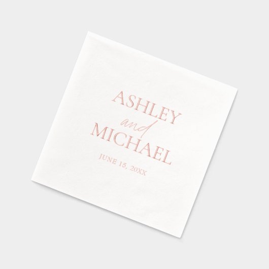 Nom monogramme moderne Script minimum Rose or (Gauche)