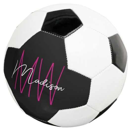 Nom Monogramme moderne Script Rose noir (3/4)