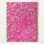 Nom Monogramme Paillettes Rose Chaud Brillant Fémi (Dos)